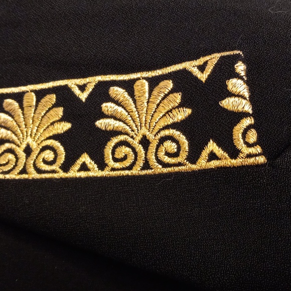 Positive Attitude 12 Cropped Jacket Black Gold Embroidered Regency - Picture 7 of 10